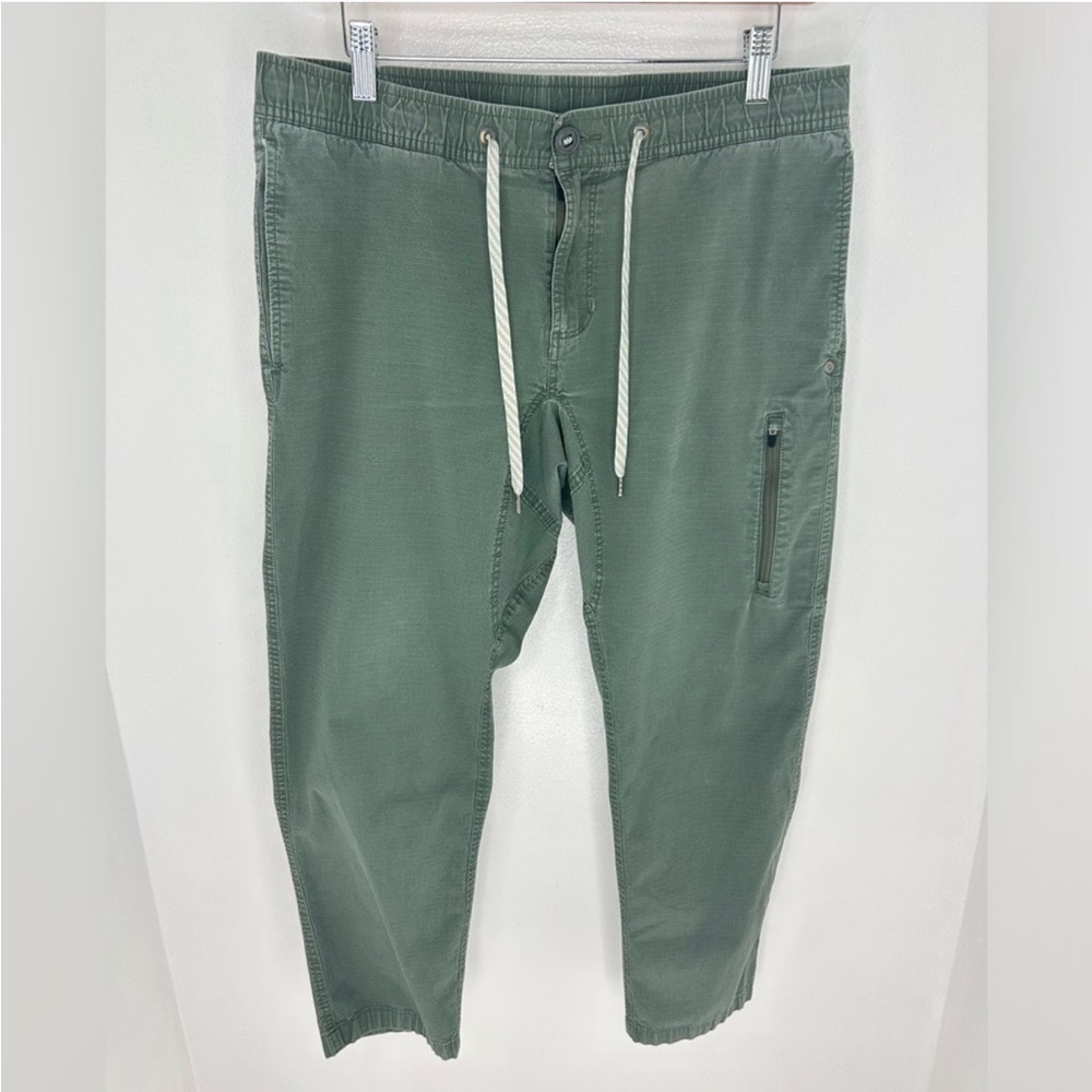 Vuori Ripstop Pants Size XL Sage Green Outdoor Cotton Stretch Drawstring